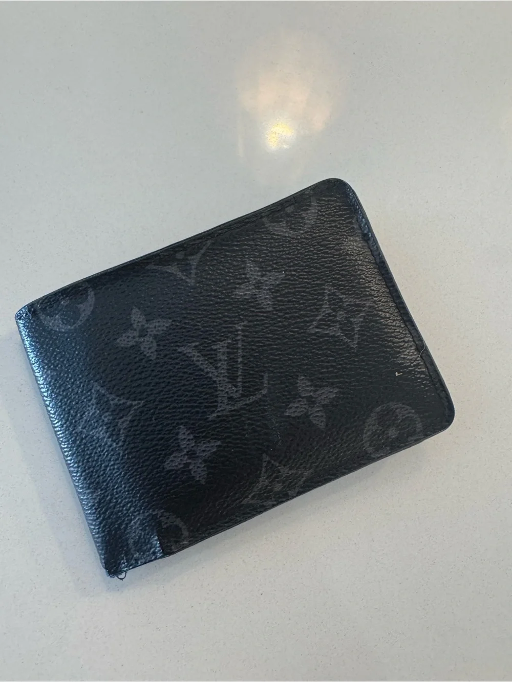 Louis Vuitton Monogram Eclipse Canvas Bi-Fold Wallet - Black & Gray